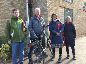 Katie canvassing with Daniel Zeichner MP