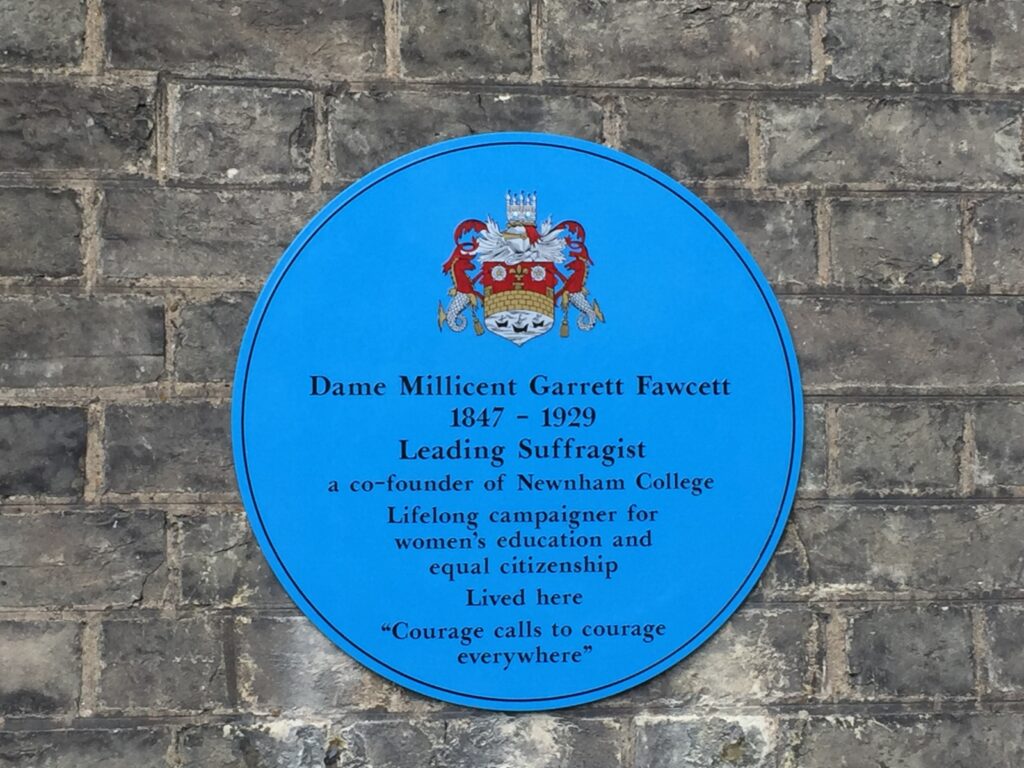 Plaque to Millicent Fawcett