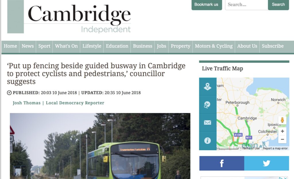 Calling for safety features on the Busway