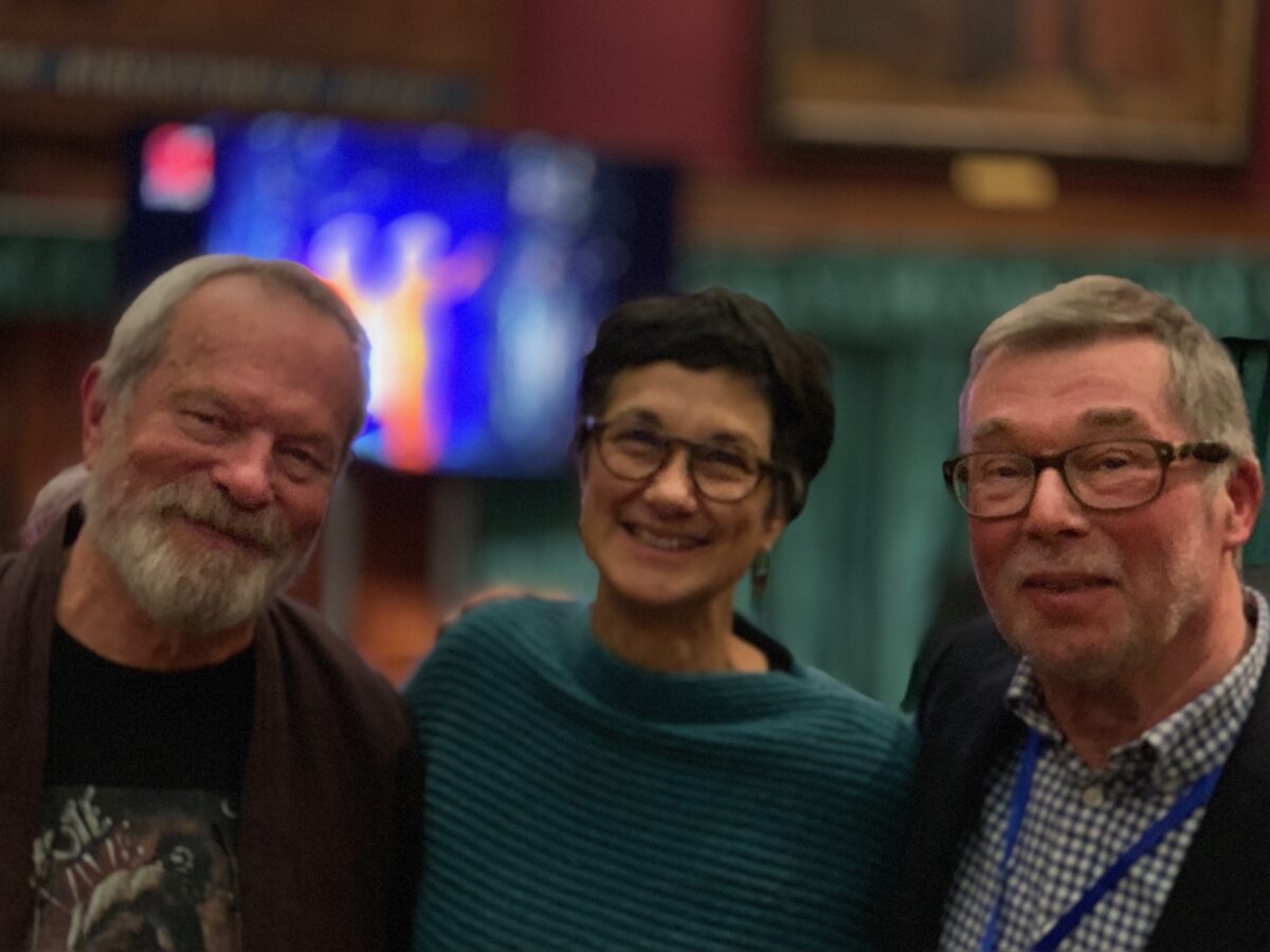 Katie with Terry Gilliam and Tony Jones