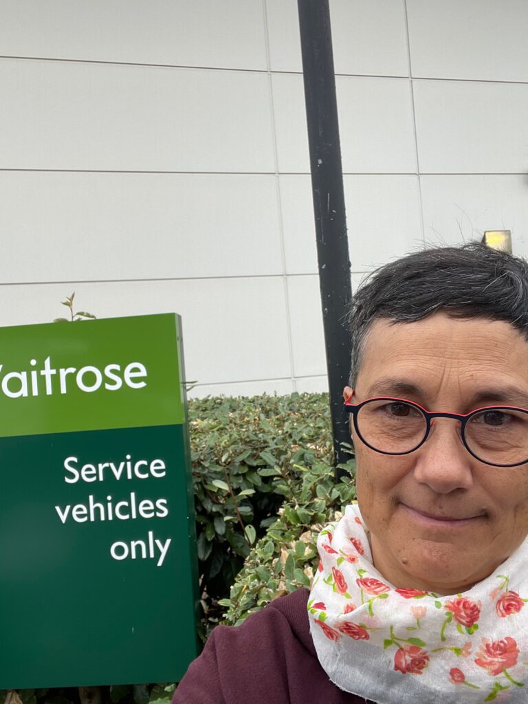 Katie collecting surplus food for the food hub from Waitrose